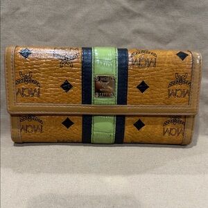 MCM Brown and Green Women's Wallet